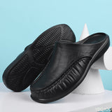 Fligmm Men's Slippers EVA Slip on Flats Shoes Walking Men Half Slipper Comfortable Soft Household Sandals Size 40-47 2023