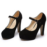 Fligmm Stiletto Heel Women's Shoes Classic Comfortable Pumps Belt Buckle Office Shoes Casual Elegant Chunky High Heels 2023