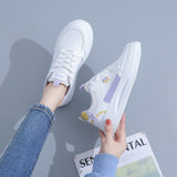 Fligmm Women's Sneakers Platform Sports Shoes White running Sneakers Chunky Sneakers Shoes Tennis Female Basket