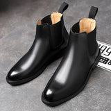 Fligmm Winter Elegant Chelsea Boots Leather Men Couple Shoes Size 35 47 Slip-on Dress Formal Boots Model Fashion Show222