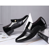 Fligmm Men Shoe Black Leather Shoes for Men Luxury Plus Size Party Office Business Casual Shoes Loafers Zapatos De Vestir Hombre