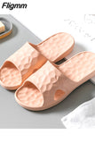 Fligmm Home Slippers for Women Summer Comfortable Soft Sole Casual Beach Shoes Woman Sandals 2023 Solid Color Anti-Slip Slides