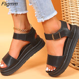 Fligmm Women Sandals High Quality Summer Sandals With Heels Casual Summer Shoes For Women Wedge Heel Platform Sandalias Mujer 2023 New 925