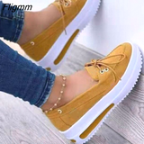 Fligmm Spring Summer Women Casual Shoes Leisure Sneakers For Women Lace Up Women's Shoes Comfort Outdoor Ladies Loafers Plus Size