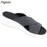 Fligmm Women Sandals Soft Bottom Low Heels Summer Sandalias Mujer Casual Beach Slippers Summer Flip Flops Shoes Women Luxury Sandals