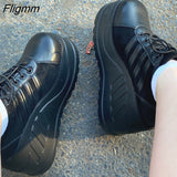 Fligmm Size 35-43 Brand Design Female High Heels Goth Flats Cosplay Platform Women's sneakers 2023 Street Punk Wedge Shoes Woman