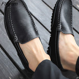 Fligmm Men Shoes Luxury Trendy 2023 Casual Slip on Formal Loafers Men Moccasins Italian Black Male Driving Shoes Sneakers