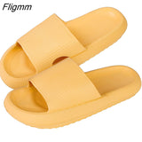 Fligmm Womens Slippers Beach Slides Cartoon Bear Flip Flops Men's Thick Sole Indoor Bathroom Anti-Slip Shoes 2023 Summer Couple Sandals