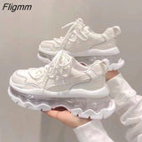 Fligmm Sneakers Women 2023 Breathable Beige Ladies Sports Running Shoes Tennis Female Vulcanized Shoes Sneakers Woman Spring