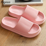 Fligmm Women Thick Platform Slippers Summer Beach Eva Soft Sole Slide Sandals Leisure Men Ladies Indoor Bathroom Anti-Slip Shoes