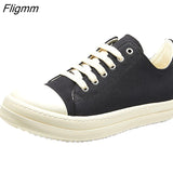 Fligmm Shoes For Women 2023 New Fashion Women Autumn Shoes Casual Sport Sneakers Breathable Solid Color black Platform Canvas Shoes