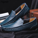 Fligmm Men Shoes Luxury Trendy 2023 Casual Slip on Formal Loafers Men Moccasins Italian Black Male Driving Shoes Sneakers