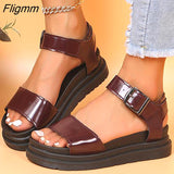 Fligmm Women Sandals High Quality Summer Sandals With Heels Casual Summer Shoes For Women Wedge Heel Platform Sandalias Mujer 2023 New 925