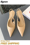 fligmm Fashion Spring Slingback Sandals Women Half Wrap Pointy Toe Designer High Heel Shoe Elegant Shallow Pumps Party Dress Mujer