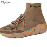 Fligmm Men Sneakers Lightweight Men Fashion Casual Walking Shoes Breathable Slip on Wear-resistant Mens Loafers Zapatillas Hombre