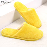 Fligmm Waterproof Indoor Slippers Women Men Winter Shoes Warm Plush Thick Sole Couples Home Floor Boots Ladies Platform Slippers