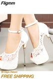 Fligmm Wedding Shoes Woman Peep Toe High Heels Women Shoes Platform Heels Summer Pumps Women Shoes High Heel Sandals tacones mujer