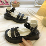 Fligmm Summer Causal Ladies Flat shoes woman Flat Platform Sandals Women Open Toe Gladiator wedges Women Shoes sandals