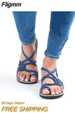 Fligmm summer Women Sandals Fashion Gladiator Sandals Summer Shoes Female Flat Sandals Rome Style Cross Tied Sandals Shoes 256