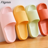 Fligmm Platform Bathroom Home Slippers Cloud Slippers Women Soft Sole EVA Indoor Slides Sandals 2023 Summer Non-Slip Flip Flops