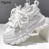 Fligmm White Sneakers Women Fashion Thick Bottom Womens Platform Sneakers Spring Autumn Shoes Woman Casual Shoes Zapatos De Mujer