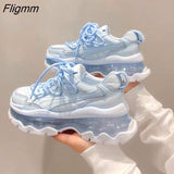 Fligmm Sneakers Women 2023 Breathable Beige Ladies Sports Running Shoes Tennis Female Vulcanized Shoes Sneakers Woman Spring