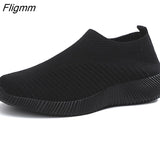 Fligmm Women Shoes Breathable Flats Elastic Flat Shoes For Women Sneakers Zapatos Mujer Spring Summer Footwear Lightweight Sports Shoes