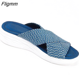 Fligmm Women Sandals Soft Bottom Low Heels Summer Sandalias Mujer Casual Beach Slippers Summer Flip Flops Shoes Women Luxury Sandals