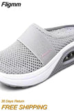 Fligmm Cushion Slip-On Women Walking Shoes Orthopedic Diabetic Ladies Platform Mules Mesh Lightweight Slippers Wedge Female Sneaker