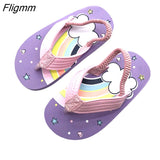 Fligmm Slippers Boys Flip-Flops Summer Casual Sandals Fashion Waterproof Child Beach Shoes Baby Girls Home Shoes Kids Slippers