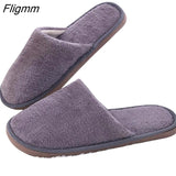 Fligmm Women Winter Fur Slippers Waterproof Warm Plush Household Slides Indoor Home Thick Sole Footwear Non-Slip Cloud  Plush Slides