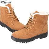 Fligmm Boots Women Shoes New Platform Warm Fashion Snow Boots Size 42 Punk Shoes Plush Chunky Boots Non-Slip Botas De Mujer