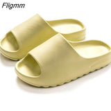 Fligmm Hot Sale New Slippers Flip Sesame Street Man Beach Shoes Summer 2023 Fashion Solid Color Slippers Women Outdoor Slippers