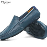 Fligmm Men Shoes Luxury Trendy 2023 Casual Slip on Formal Loafers Men Moccasins Italian Black Male Driving Shoes Sneakers