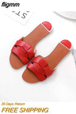 fligmm New Summer Slippers Shoes Women Brand Slides Plus Size 35-41 Beach Flip Flops Round Toe Narrow Band Sandal Zapatos De Mujer