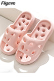 Fligmm Out Bathroom Slippers for Women 2023 Summer Non-Slip Soft Sole Home Shoes Woman Thick Platform Pillow Slides Sandals