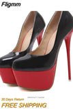 Fligmm New Spring Woman Pumps Shoes Sexy Extreme High Heels Wedding Party Size 35-42 Platform Heels Color matching Red Ladies 698