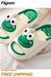 Fligmm Women Lovely Frog Linen Slippers Shoes Couples Non Slip Thick Soled Spring Summer Cotton Linen Cool Slippers Home Slippers Slide